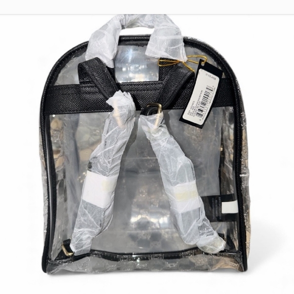 Bebe Clear and Black Women's Backpack - Picture 3 of 8